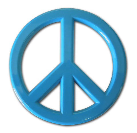 Peace Sign Auto Emblem (Blue Acrylic)