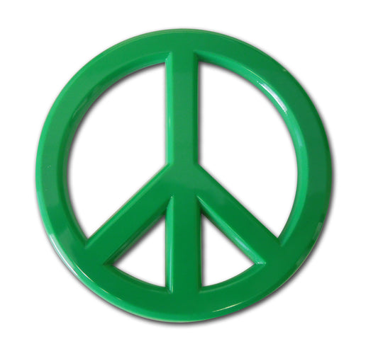 Peace Sign Auto Emblem (Green Acrylic)