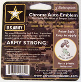 U.S. Army Chrome Metal Auto Emblem (White Seal) Military Officially Licensed