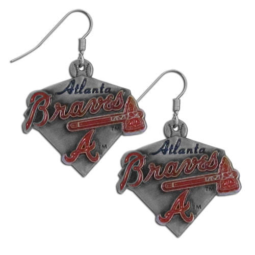Atlanta Braves Dangle Earrings Licensed MLB Baseball Jewelry