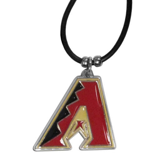 Arizona Diamondbacks Rubber Cord Necklace w/ Logo Charm Licensed MLB Jewelry