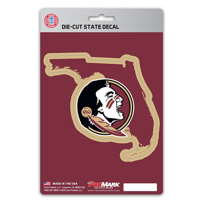 Florida State Seminoles Vinyl Die-Cut State Decal (NCAA) Florida Shape