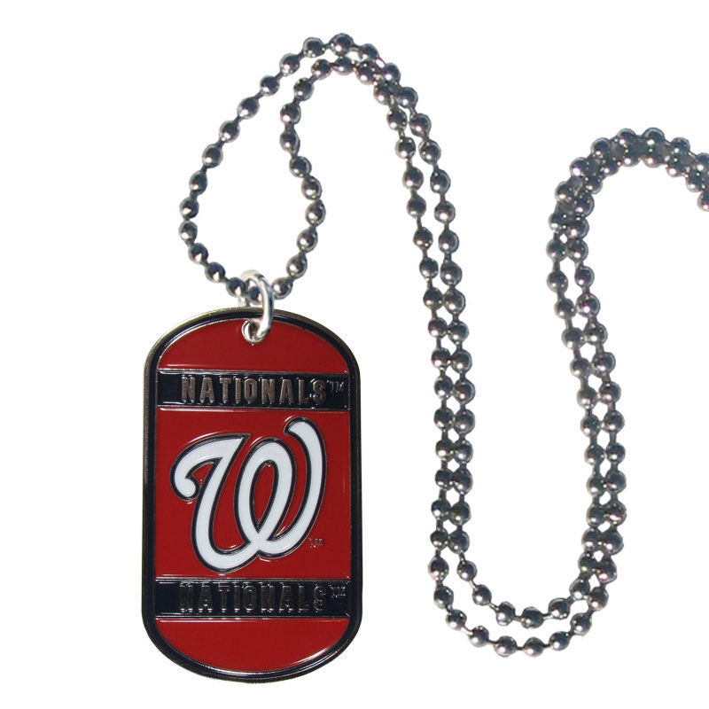 Washington Nationals Metal Tag Necklace MLB Licensed Baseball