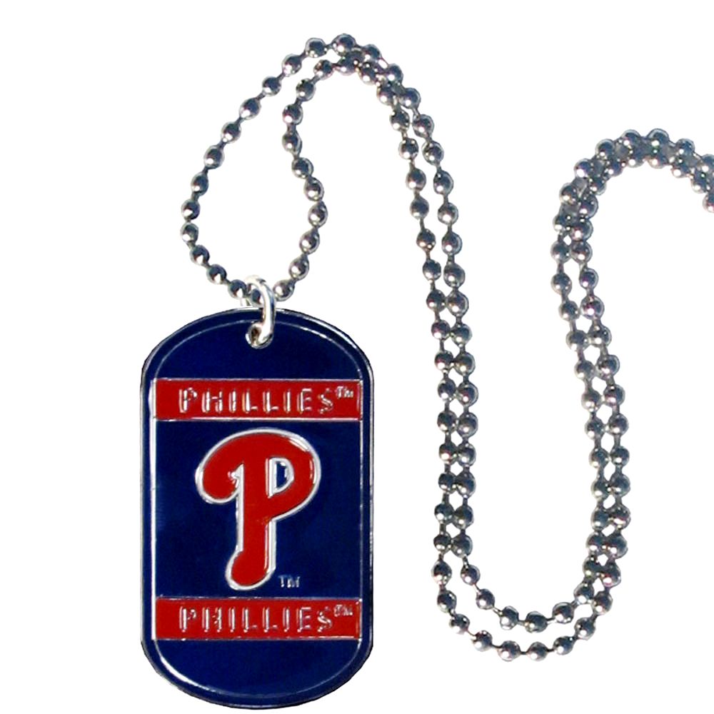 Philadelphia Phillies Metal Tag Necklace MLB Licensed Baseball