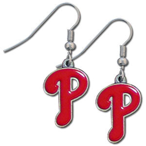 Philadelphia Phillies Dangle Earrings (Chrome) MLB Baseball