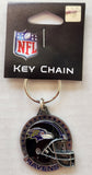 Baltimore Ravens 3-D Helmet Metal Key Chain NFL Football (Round)