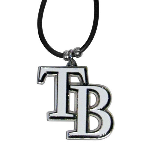 Tampa Bay Rays Rubber Cord Necklace w/ Logo Charm Licensed MLB
