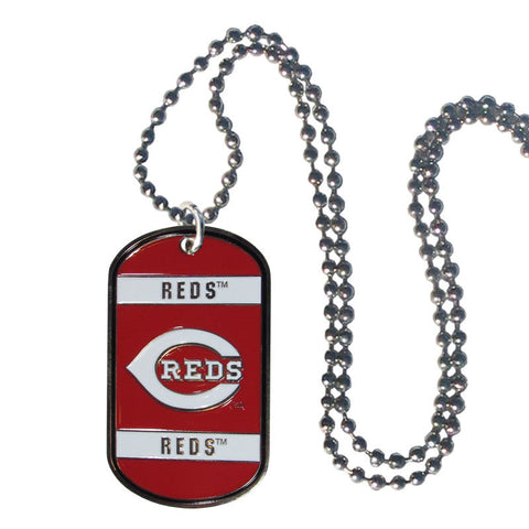 Cincinnati Reds Metal Tag Necklace MLB Licensed Baseball Jewelry