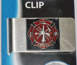 Firefighter Stainless Steel Money Clip (Occupational)