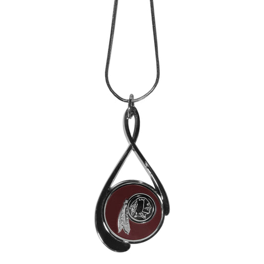 Washington Redskins Tear Drop Pendant on Chain Necklace NFL